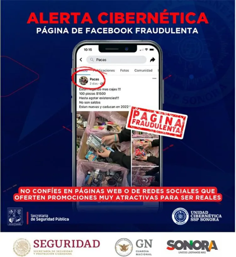 Advierte SSP por páginas fraudulentas de Facebook