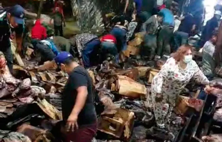 Fuertes pérdidas tras incendio de 25 toneladas de carne