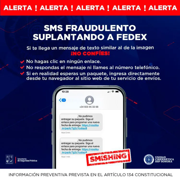 Alerta por sofisticada y peligrosa estafa vía SMS