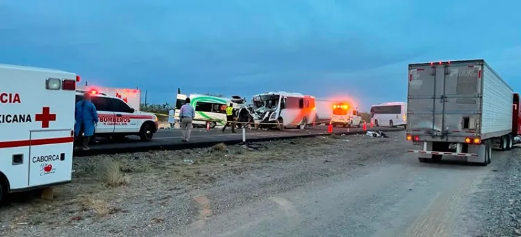 Choque deja 16 muertos y 14 lesionados en tramo Caborca-Sonoyta