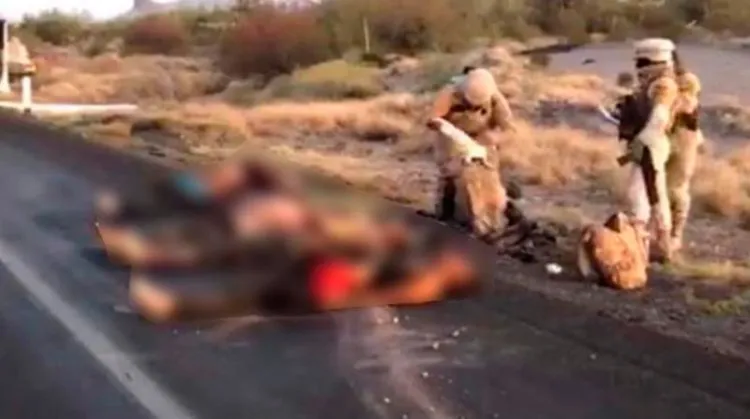 Dejan cinco cuerpos en carretera Sonoyta-Caborca