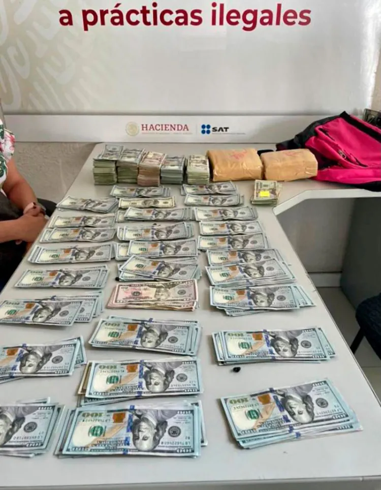 Detienen a mujer en Tijuana con 3.9 millones de pesos