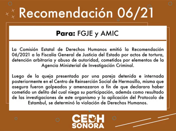 Emite CEDH recomendación a FGJE por abuso de autoridad