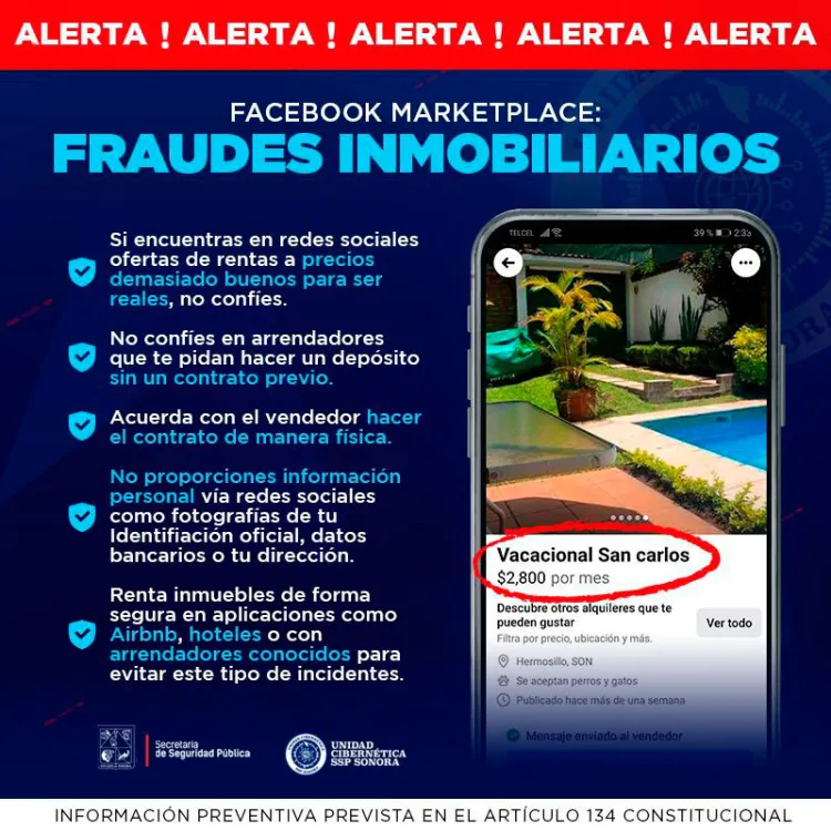 Llaman a no confiar en ofertas inmobiliarias en páginas de red