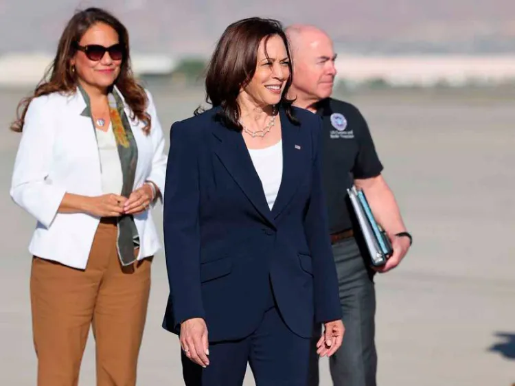 Kamala Harris llega a frontera con México; la critican por demora