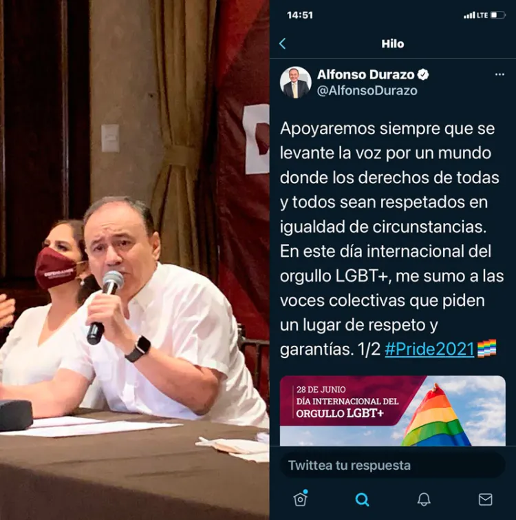 Apoya Durazo a colectivos LGBT