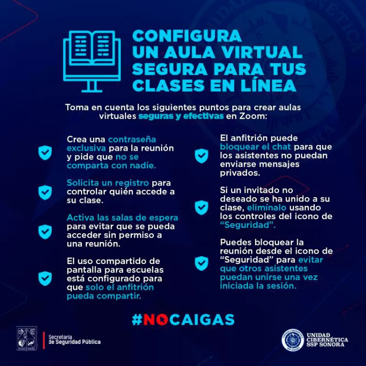 Emiten recomendaciones de seguridad para seguir clases en línea