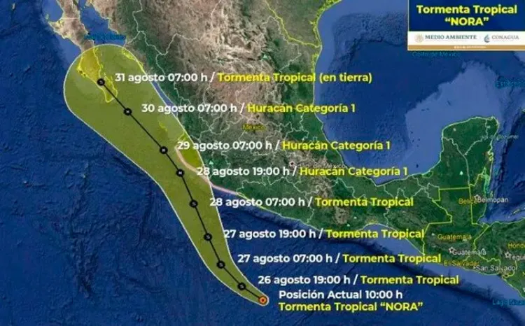 Dejará “Nora” lluvias en Sonora