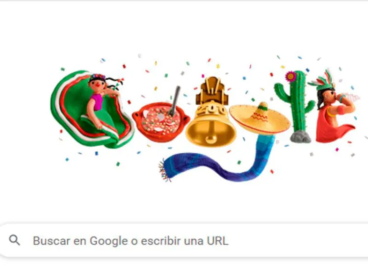 Google celebra Independencia de México con doodle y pirotecnia