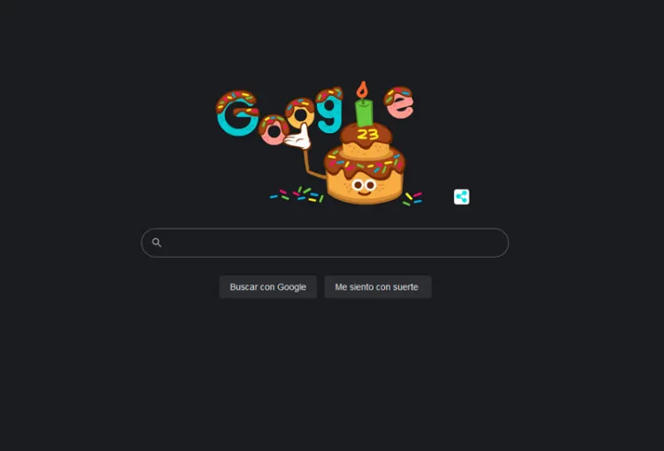 Google festeja sus 23 años con doodle