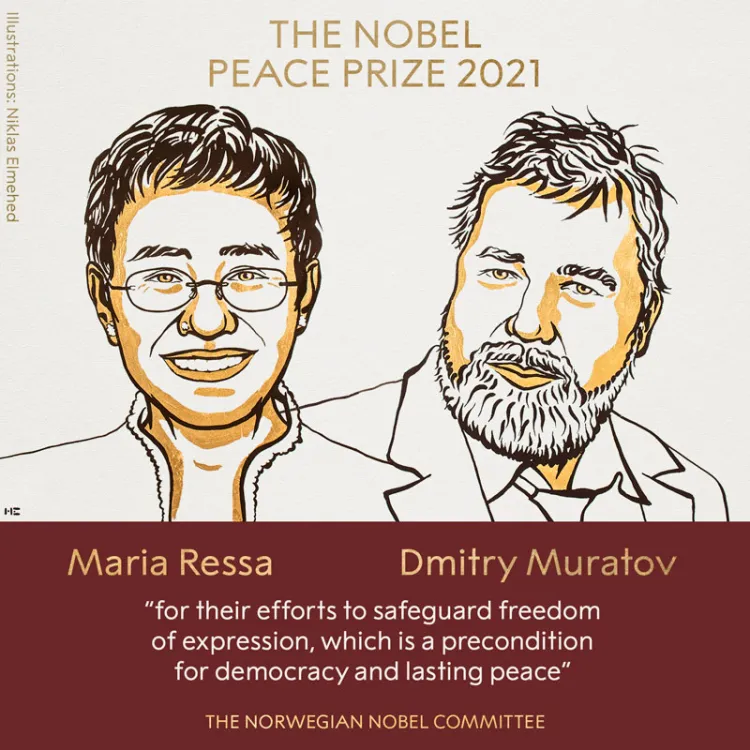 Nobel de la Paz para Maria Ressa y Dmitry Muratov