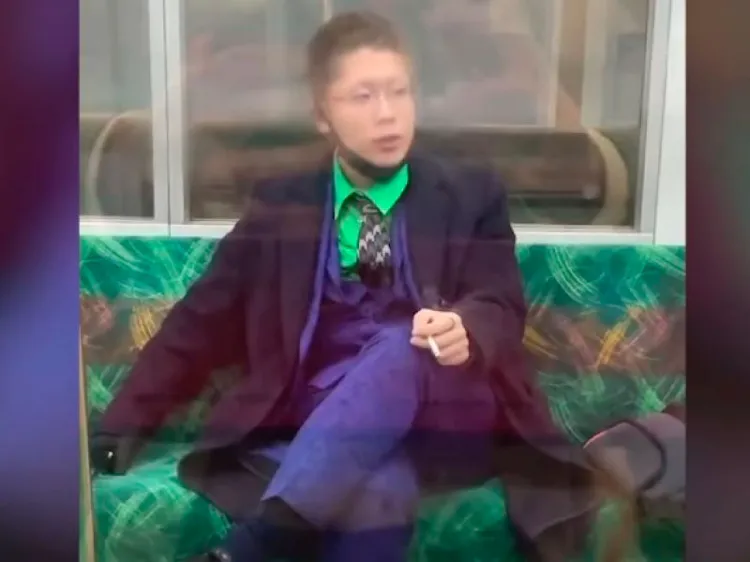 Hombre disfrazado de Joker apuñala a pasajeros en tren de Tokio