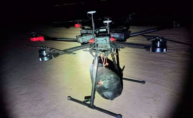 Aseguran dron con cargamento de heroína