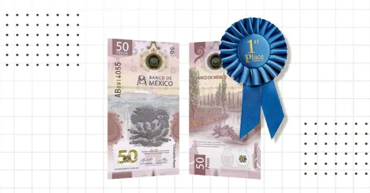 Premian como Billete de Banco del año a billete del ajolote