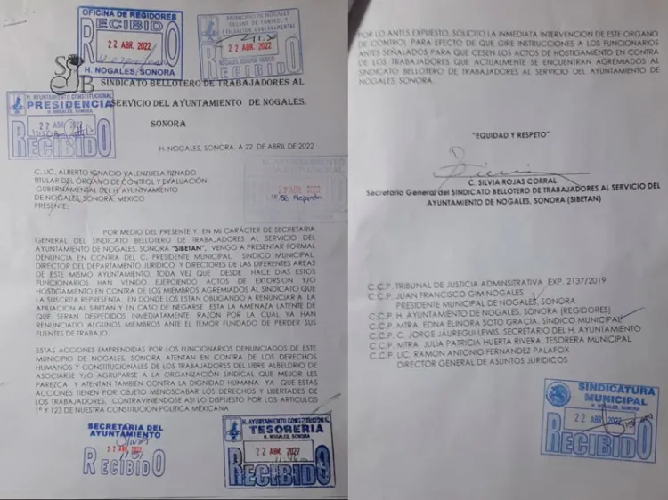 Denuncia Sibetan extorsión y hostigamiento a sus agremiados