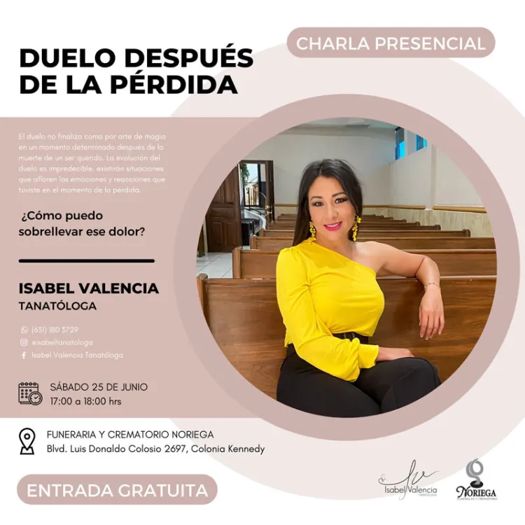 Invitan a charla presencial “Duelo después de la pérdida”