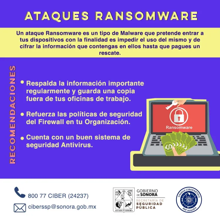 Alertan por ciberataques Ransomware
