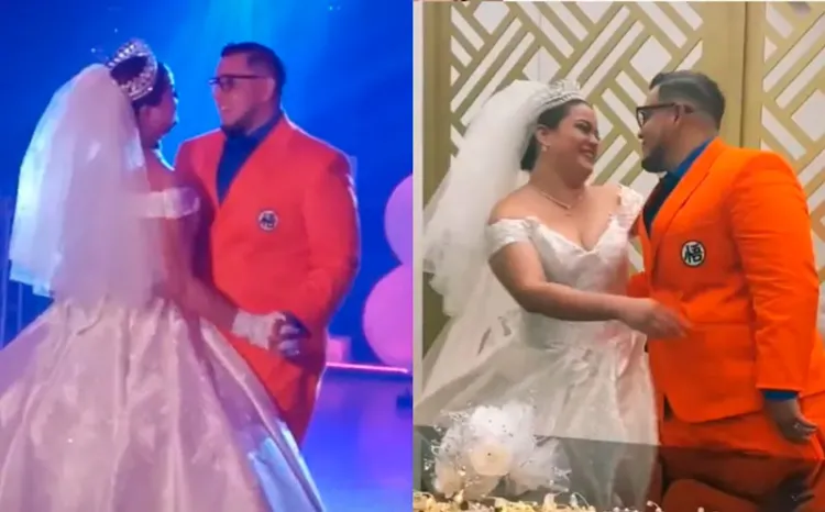 Hombre se casa con traje inspirado en “Dragon Ball”; baila “Mi corazón encantado”