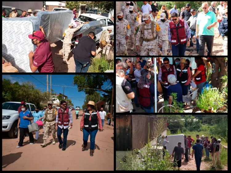 Entregan apoyos a residentes afectados por lluvias