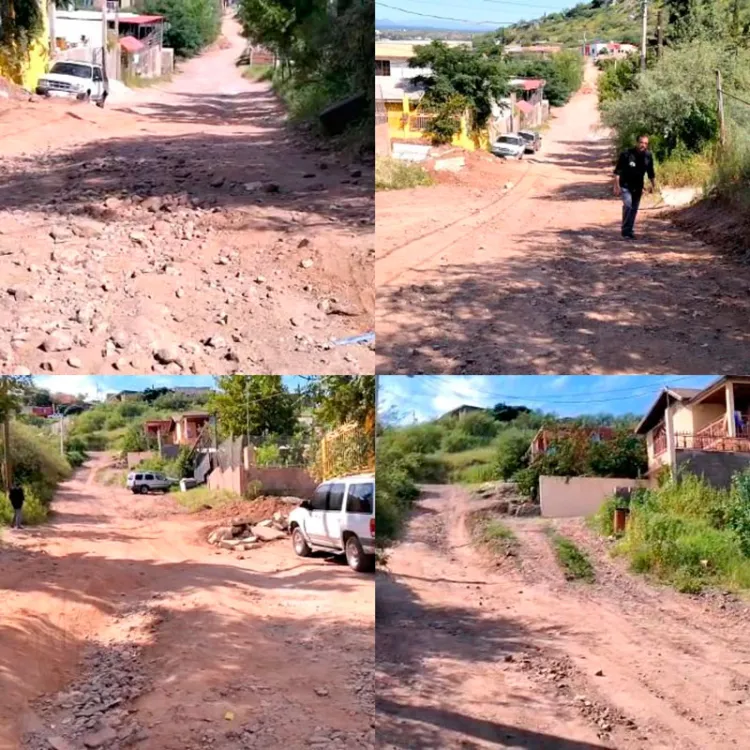 Claman vecinos rehabilitación de calle Sierra Aconchi