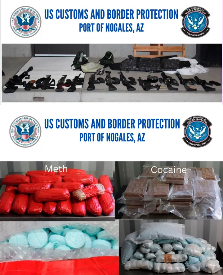 Asegura CBP armas largas y narcóticos