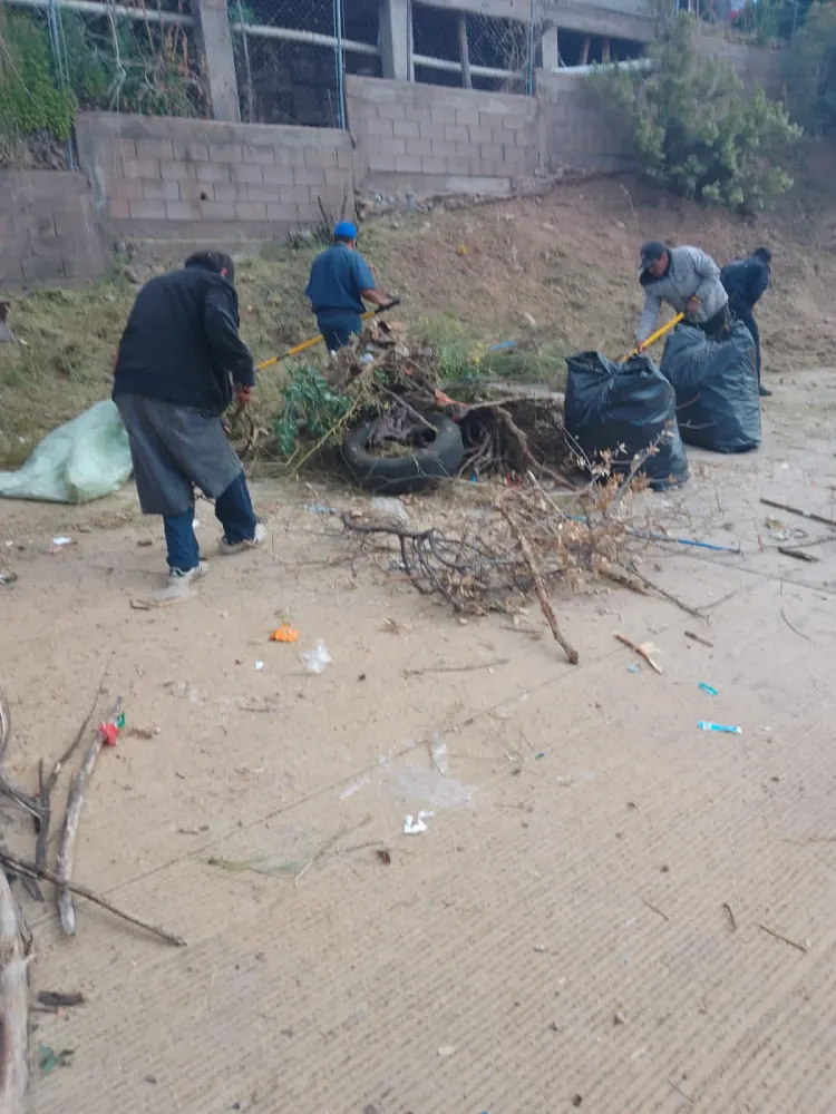 Realizan detenidos trabajo comunitario en Los Encinos