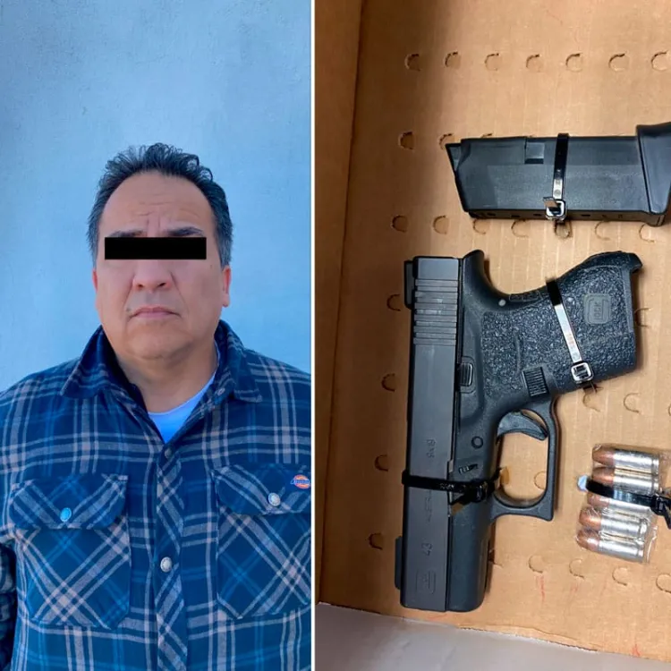 Detenido con arma de fuego al ingresar a México