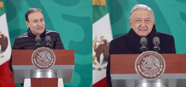 Da bienvenida Alfonso Durazo a López Obrador en Hermosillo