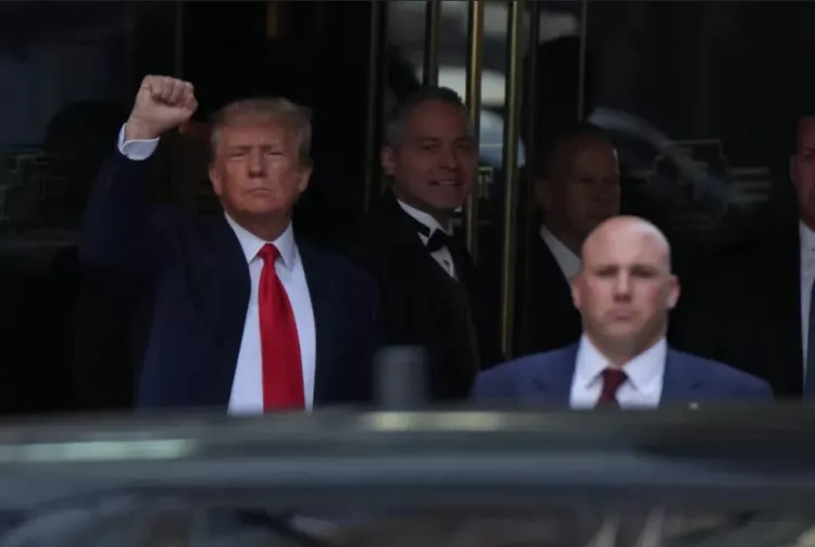 Donald Trump comparece en corte de Nueva York