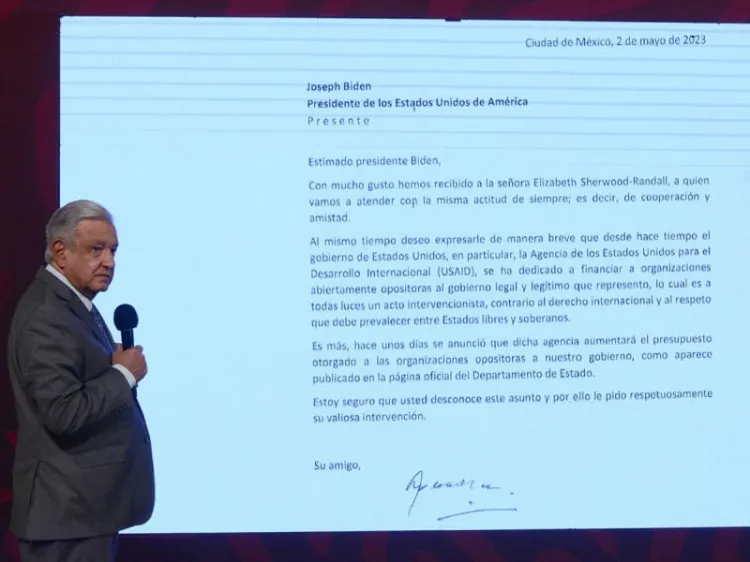 Envía AMLO carta a Biden por financiamiento de EU a organizaciones en México