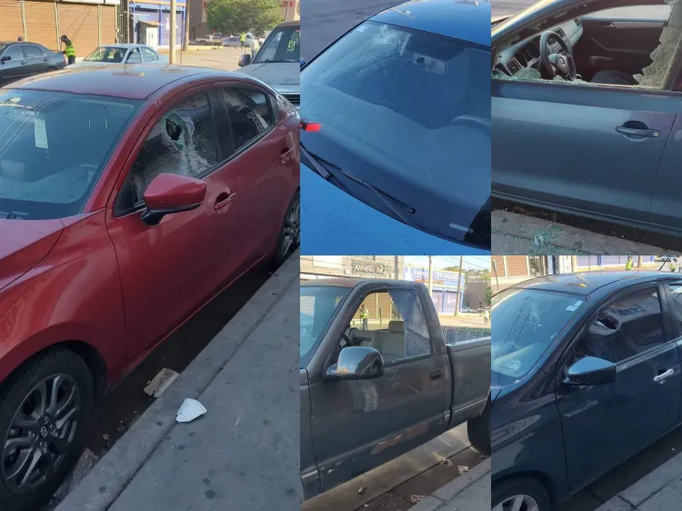 Vandalizan vehículos estacionados