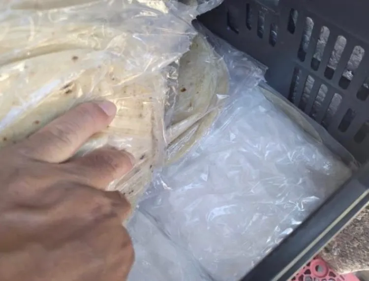 Decomisan metanfetaminas ocultas en tortillas de harina