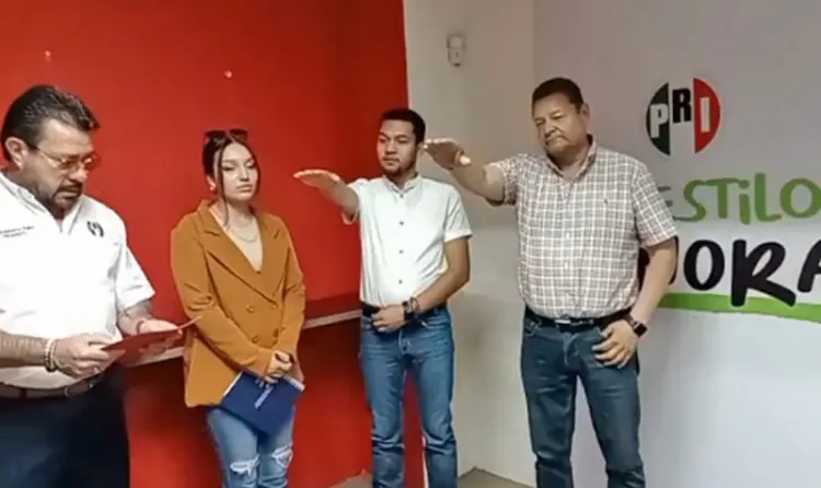 Protestan nuevos integrantes del Comité Municipal del PRI Nogales