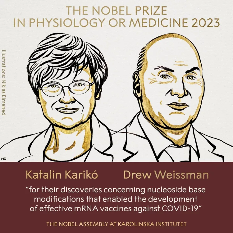Otorgan Nobel de Medicina a padres de vacuna contra Covid-19