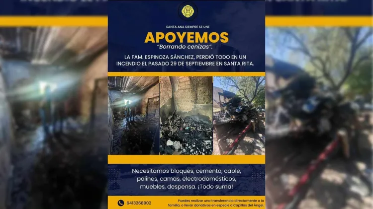 Solicitan apoyo para reconstrucción de casa afectada por incendio