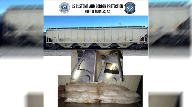 Aseguran cargamento de drogas en vagones del tren