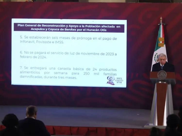 Presenta AMLO plan de reconstrucción para Acapulco y Coyuca de Benítez