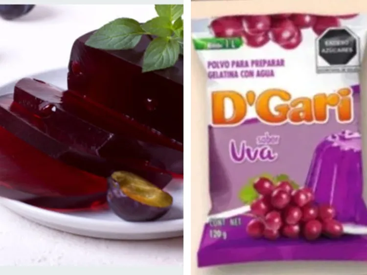 Advierte Profeco por consumo de gelatina D’Gari sabor uva