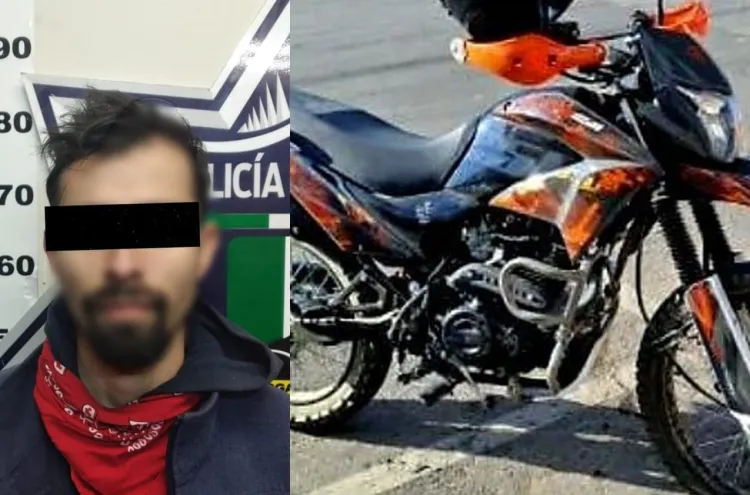 Arrestan a persona que presuntamente robó una motocicleta