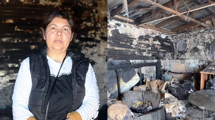 Clama ayuda madre de familia por incendio en su vivienda