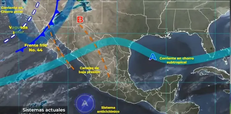 Clima en México: Ingresará Frente Frío número 44 ¿Qué estados tendrán lluvias y fuertes vientos?